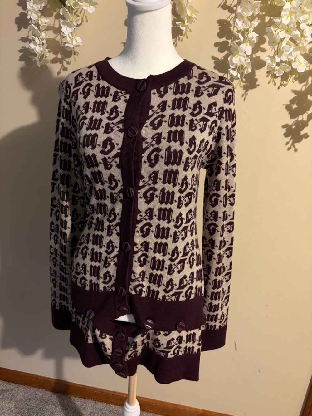 Rare, Fall 2007 convertible logo cardigan - M